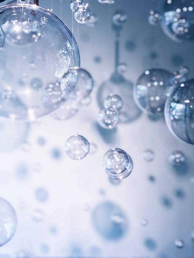 水分子水滴 气泡 科学器皿  原液 药妆...