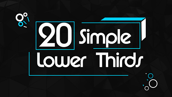 20种简单的图形线条文字字幕条标题动画ae模板videohive20simplelower