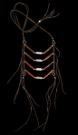 Native American breast plates inspired Southwestern/Boho-chic amber horn hairpipe breastplate/ladder necklace