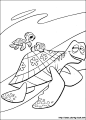 卡通老大小乌龟手绘线稿图片