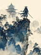 midjourney丨水墨画 - 小红书