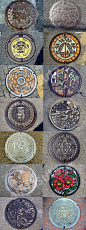 560张日本的窨井盖设计图片 ManholeCover 日式街头手绘井盖摄影-淘宝@北坤人素材