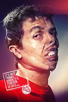 #创意#iptran：透明胶带有问题，1
这并不有趣，当它是永远的。避免事故。不要酒后驾驶。
广告代理：artplan，里约热内卢，巴西
艺术总监：Eduardo Ferraz