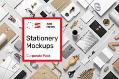 300+高品质办公用品品牌VI设计贴图样机模板 Stationery Mockups - Corporate Pack通过我们的公司文具模型包，使您的演示文稿更具吸引力！只需在Photoshop中拖放项目即可创建高质量的图像。为了给您一个更好的开始，我们精心制作了一些预制的场景和模板以供使用。只需将设计替换到智能对象层，单击保存即可完成。此包还包含20个高质量纹理，您可以将其用作背景。

规格

超过300个项目。
专业摄影，非常注重细节。
名片和抬头纸均采用欧盟和美国尺寸。
所有的模型都具