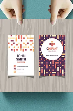 糖果色彩色商务女性名片