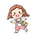 开学季卡通描边元素儿童学