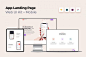 iOS端APP移动应用程序产品网站着陆页UI界面设计平面模板素材套件v1 iOS App Landing Page Web UI Kit Mobile 1