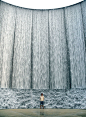 To give you an idea of how big this water wall really is! The Waterwall in Houston TX