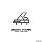 This contains an image of: Grand piano logo