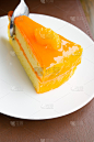 蛋糕,特写,橙子,垂直画幅,美,无人,奶油,烘焙糕点,明亮,甜点心