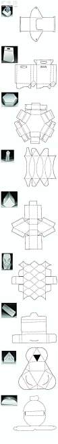 纸质包装盒的折法线框图 -  www.shouyihuo.com