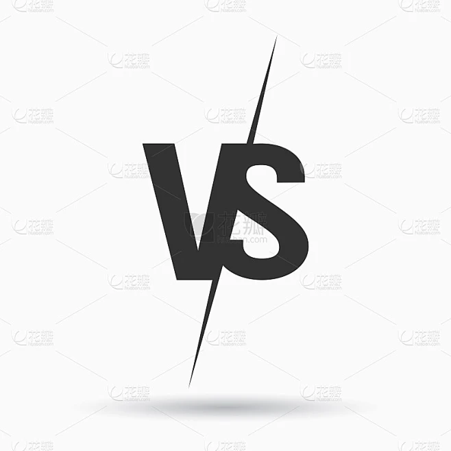 VS VS字母矢量标志图标孤立在白色背景上素材-花瓣网