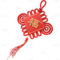 立体感春节福字中国结元素