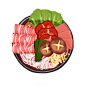 美食插画PNG图片