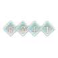 春季立体金边绿色浮雕标题栏