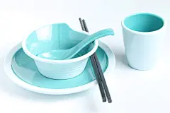 绿色餐具餐饮用品图片