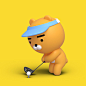 Kakao Friends Screen Golf : Kakao Friends character animation for T-up VISION 2 screen golf