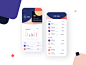 银行：统计，交易app ux mobile ui银行金融
