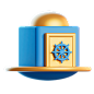 互联网加密货币主题3D图标 PNG免抠图 Icons_BlueGreenGold_Bank-1