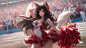 #英雄联盟 (P07F1,2) Cheerleader Ahri - namakxin的插画