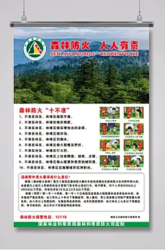 森林防火十不准漫画海报