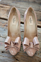 Nude Bow Valentino Heels by cakeordie