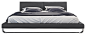 Chelsea Bed, Slate Leather, Slate Leather, Cali King modern beds