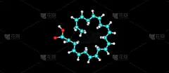 二十二碳六烯酸分子结构孤立于白色