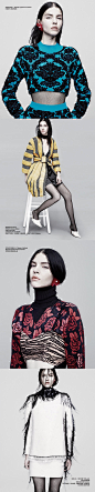 Bazaar芭莎中国2014年9月-大胆优雅的叛逆性感时尚人像时装秀封面大图