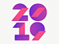 Happy 2019!! geometry logotype happy monogram design colorful lettering lettermark minimalist type typography icon illustration logo new year 2019 2 numbers new year new year eve 2019