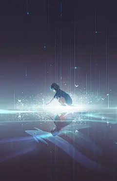 插画#每日灵感分享##壁纸# 这光线也太好看了吧。(插画师Jenny Yu) ​​​​