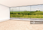 Empty room, window with view to Baltic Sea, Hiddensee, 3D Rendering_创意图片