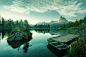 Italy, Dolomites - the beautiful lake at dawn to reveal a bluish green world by Gergely Zsolnai on 500px #素材#