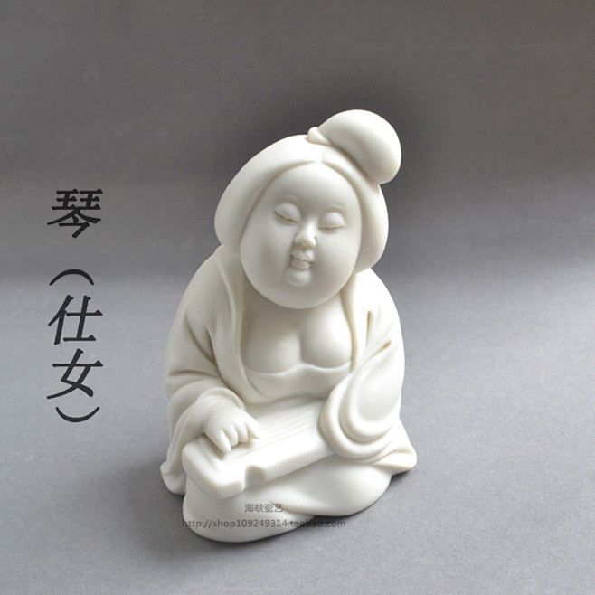 琴棋书画陶瓷摆件仕女摆件唐朝仕女摆件唐美...