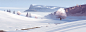 digital painting ILLUSTRATION  jura Landscape minimalist snow Suisse Switzerland winter