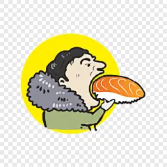 王思聪吃寿司搞笑表情包元素-表情包-表情包素材-表情包下载
