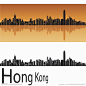 香港城市建筑剪影