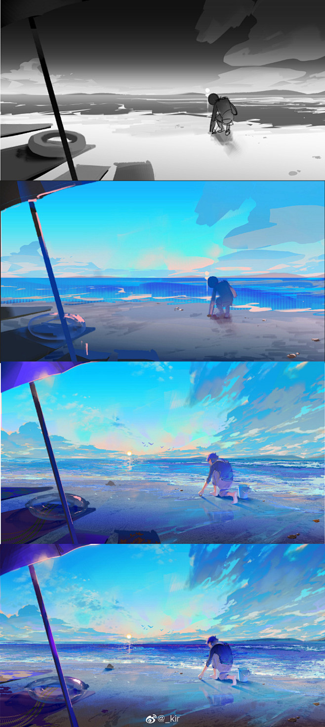 周测
每次画海都感觉它好难画 ​​​​