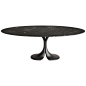 Didymos Oval Table with Black Marble Top by Antonia Astori for Driade For Sale