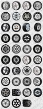 汽车轮毂轮胎车轮png格式免抠元素透明底图片设计素材-淘宝网