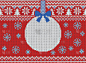 快乐圣诞及新年无缝针织的模式与圣诞球、 雪花和冷杉。斯堪的纳维亚风格。冬天的节日毛衫设计。矢量图.