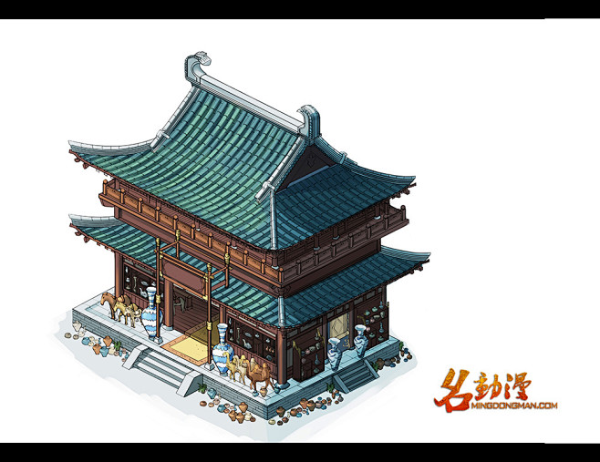 #场景#中国风古建筑 中国建筑 中国古代...