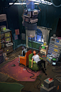 2D concept cover Cyberpunk neotokyo novel scenery Scifi thewintermarket williamgibson