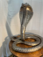 真人大小的金屬眼鏡蛇雕塑，長 12 英尺。圖片1