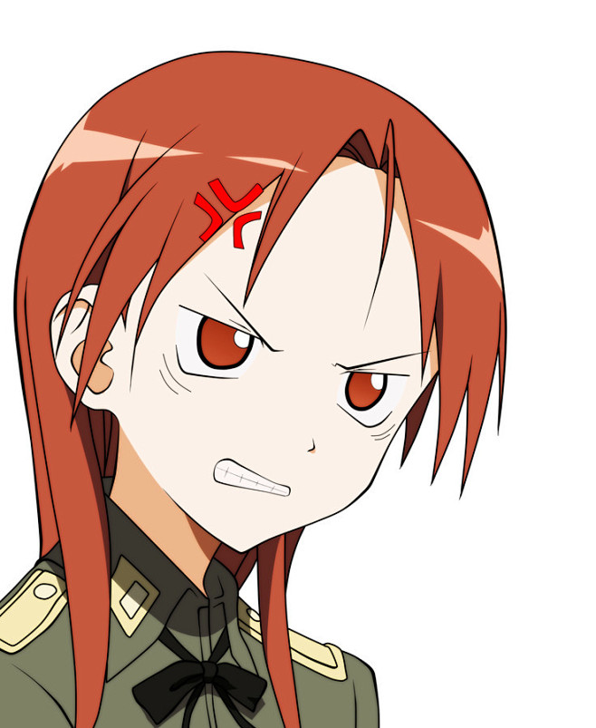 生气娘生气的动漫女孩