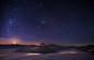 星空 流星 火山 晚上 4k风景壁纸3840x2160