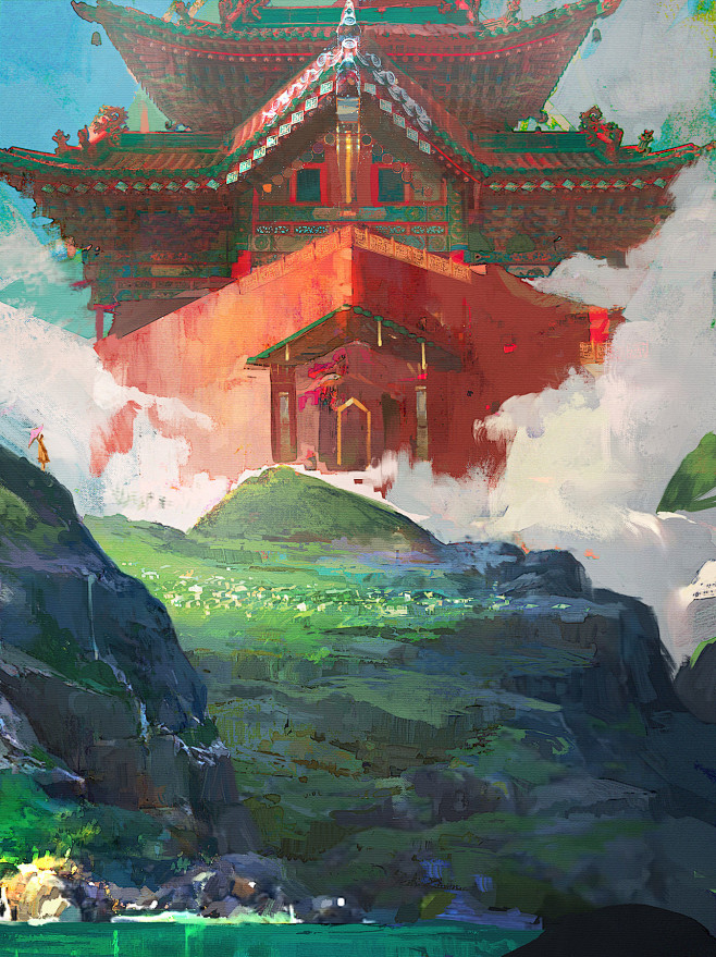 {插画系列}东方写实场景