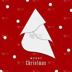 3D圣诞贺卡。节日背景与圣诞树和球。矢量插图。假日背景写实风格。