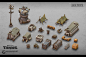 Battle Tanks - Environment props and buildings