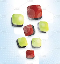 抽象方块空白背景设计名片